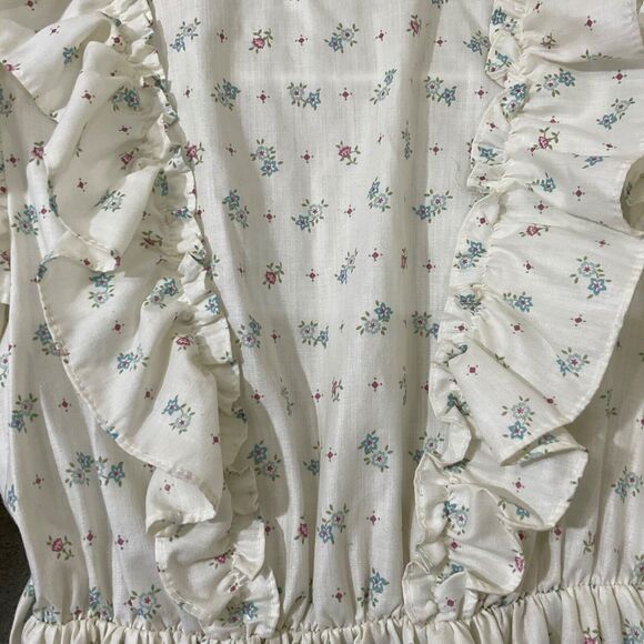 Vintage Union JC Penney Prairie Cottage Core Dress Floral Girls 10 elastic waist - Picture 2 of 14